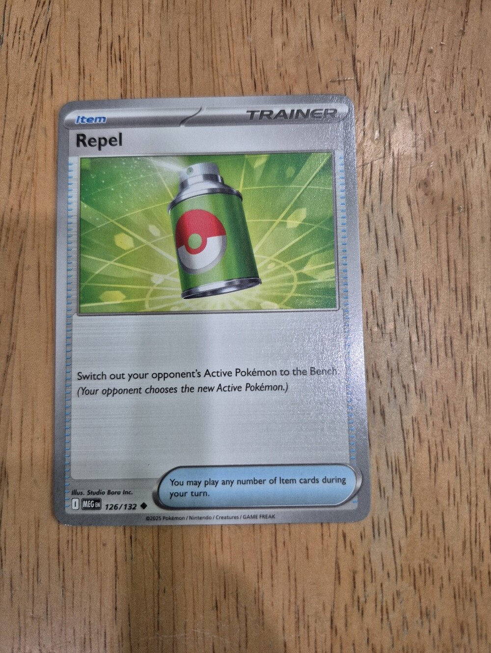 QTY 4 Pokémon Repel Trainer Item Card